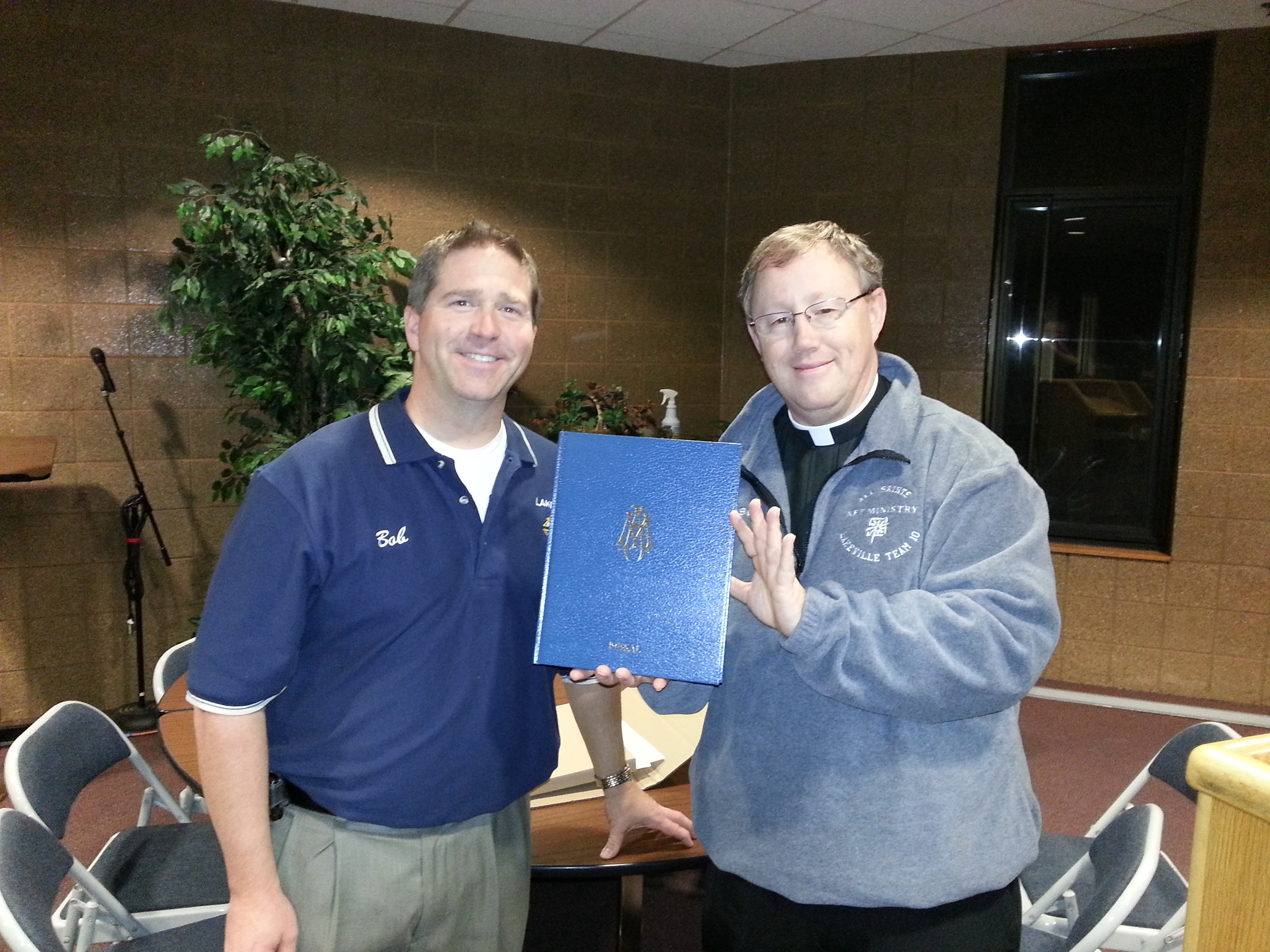 Placeholder photo for the Marian Mass Book donation — replace with a photo of the donation