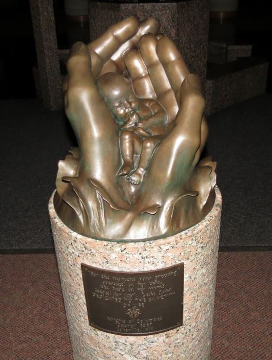 Sanctity of Life statue donated by Council 8367 to All Saints Catholic Church